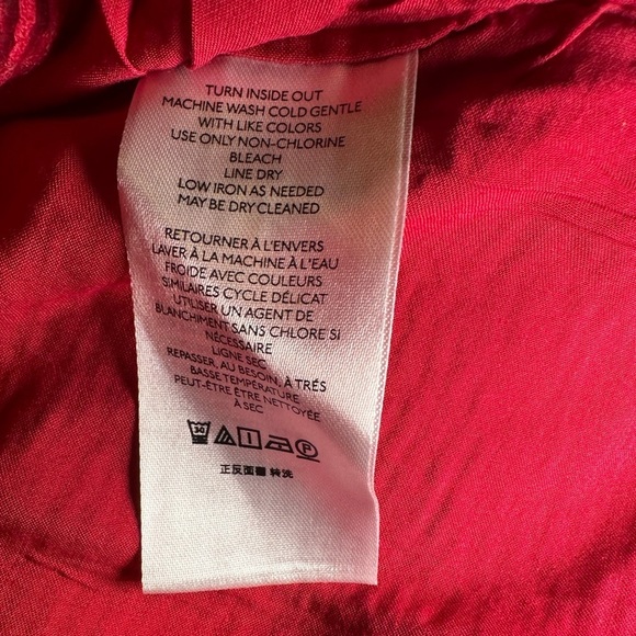 NWT Anthropologie Raspberry Red Square Neck Shirt W/Poet Sleeves Size M - Picture 9 of 10